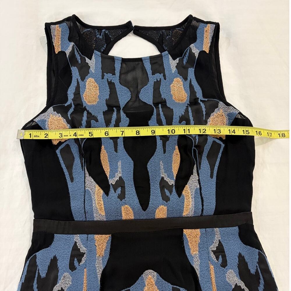 Reiss Zuma Brocade Blue Copper Dress - Picture 7 of 10